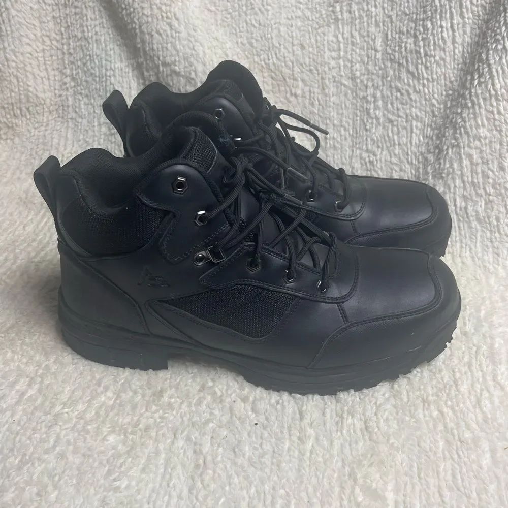 Ace Men’s Boots Black high top lace up boots slip & oil resistant SZ